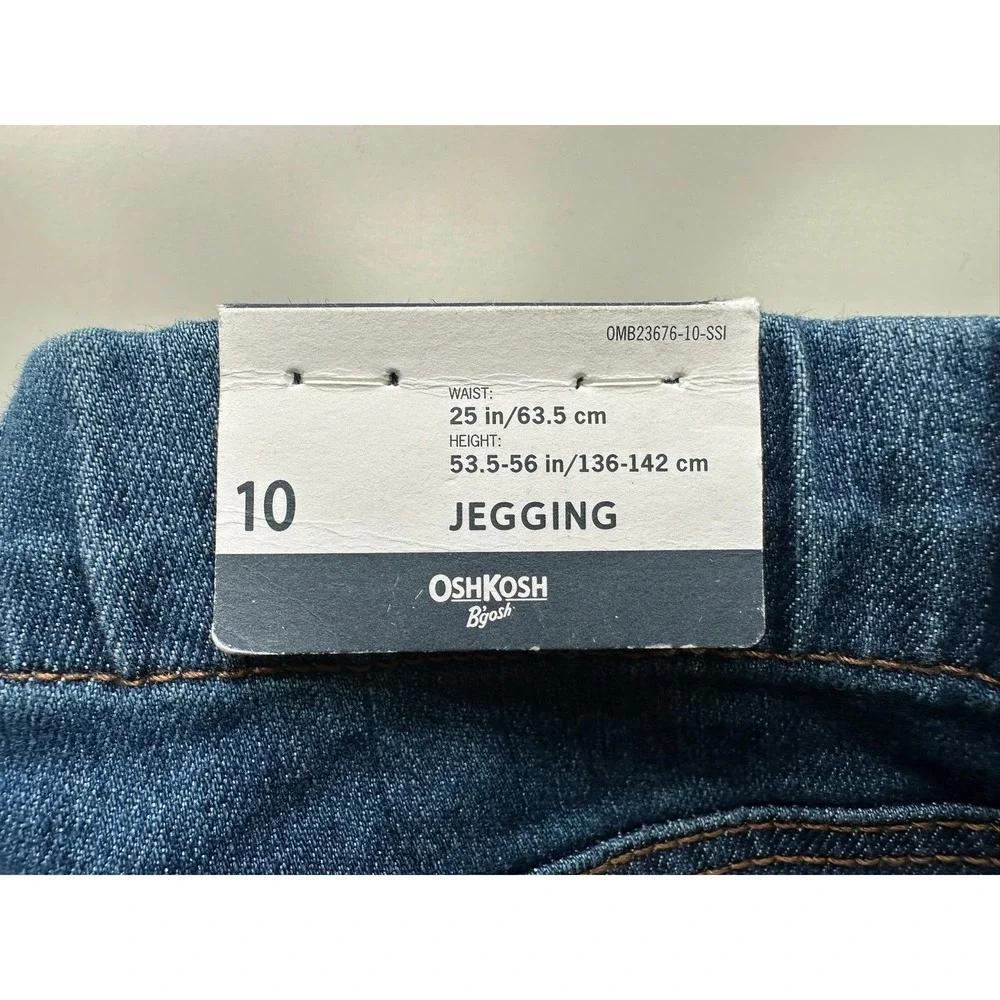 2 Pack OshKosh B'gosh‎ Girls Jeggings Size 10 Blue Pull On Jeans NWT